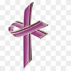 Transparent Purple Ribbon Png - Cross, Png Download - purple ribbon png