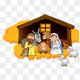 Animated Scene,clip Art - Cartoon Nativity Scene Png, Transparent Png - nativity silhouette png