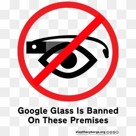 Image By Stop The Cyborgs - Google Glass Banned, HD Png Download - banned png