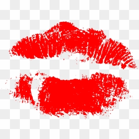 Red Kiss Print - Kiss Print Png, Transparent Png - lipstick kiss png