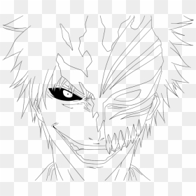 Drawn Masks Bleach - Ichigo Hollow Mask Drawing, HD Png Download - bleach bottle png