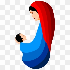 Mary Nativity Clipart - Mary And Baby Jesus Clipart, HD Png Download - nativity silhouette png