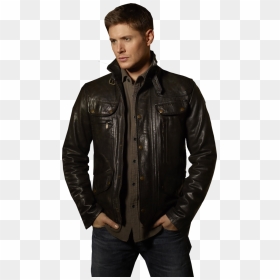 Supernatural Dean Winchester Png - Dean Supernatural Leather Jacket, Transparent Png - supernatural png