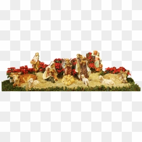 Full Manger Scene Clear - Nativity Scene, HD Png Download - nativity silhouette png