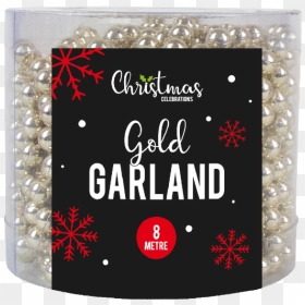 Gold Bead Christmas Garland 8m, HD Png Download - christmas garland png
