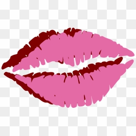 Red Lips Watercolor Painting, HD Png Download - lipstick kiss png