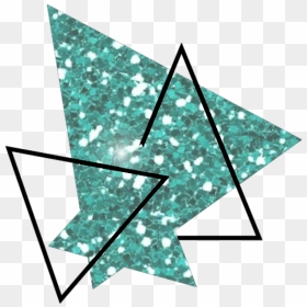 Kpop Geometric Geometry Glitter Green Triangles - Triangle Pop Out Png Picsart, Transparent Png - geometric png