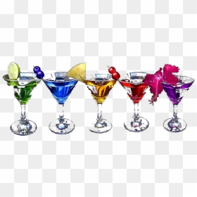 Liqueur Glasses Transparent Image - Cocktail Glasses Without Background, HD Png Download - martini glass png
