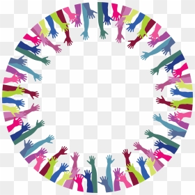 Circle Of Hands Free Clipart, HD Png Download - circle design png