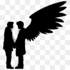 Castiel Dean Winchester Fan Fiction Kiss Photograph - Dean And Castiel Silhouette, HD Png Download - supernatural png