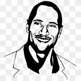 Sticker Portrait Dwayne Johnson Ambiance Sticker Si - Dwayne Johnson Drawing Outline, HD Png Download - dwayne johnson png