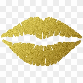 Lip Kiss Clip Art Gold Transprent Png - Lips Clip Art, Transparent Png - lipstick kiss png