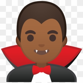 Man Vampire Medium Dark Skin Tone Icon - Vampire Emoji, HD Png Download - vampire png