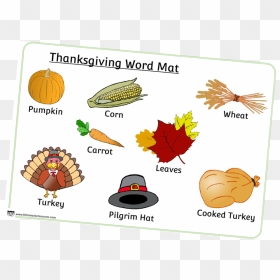 Thanksgiving Word Matcover - Illustration, HD Png Download - pilgrim hat png