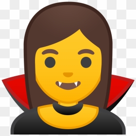 Woman Vampire Icon - Dracula Emoji, HD Png Download - vampire png