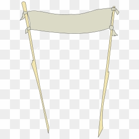 Transparent White Flag Png - Banner With Poles Png, Png Download - white flag png