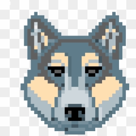 Fox Head Pixel Art , Png Download - Pixel Art Wolf Head, Transparent Png - wolf face png