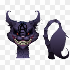 Cheshire Cat Vector By Pyc-art - Evil Cat Transparent, HD Png Download - cheshire cat png