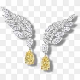 Eagle By Harry Winston, Yellow Diamond Drop Earrings - Harry Winston, HD Png Download - jewelry png