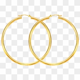 14kt Gold Hoop Earrings Photo, HD Png Download - jewelry png