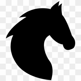 Black Head Horse Side View With Horsehair Comments - Horse Head Silhouette Clip Art, HD Png Download - horse head png