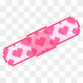 Pink Heart Love Pixel Band-aid Cure - Cute Band Aid Png, Transparent Png - band aid png