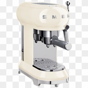 Smeg Imports Light Luxury Coffee Machine Semi-automatic - White Smeg Coffee Machine, HD Png Download - coffee steam png
