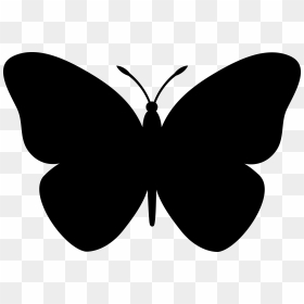 Butterfly Silhouette Stencil Clip Art - Simple Butterfly Clip Art, HD Png Download - mariposas png
