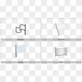 Waving White Flag On Various Operating Systems - Chair, HD Png Download - white flag png