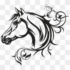Decal American Quarter Horse Vector Graphics Illustration - Horse Head Vector Png, Transparent Png - horse head png