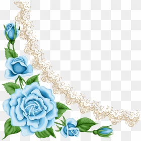 Thumb Image - Blue Transparent Flower Border, HD Png Download - rose border png