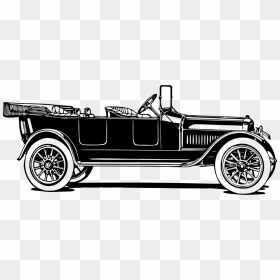 Onlinelabels Clip Art - Vintage Png Black White Transparent Background, Png Download - classic car png