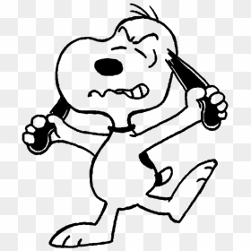 Picture Transparent Library Snoopy Charlie Brown Woodstock - Angry Snoopy Png, Png Download - snoopy png