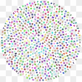 Random Alphabet Circle Prismatic - Abstract Art, HD Png Download - random png