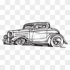 Transparent Car Drawing Png - Classic Car Drawing, Png Download - classic car png