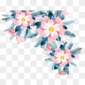 Floral Design Pineapple Cake Flower Vector Flowers - Flower Vector Transparent Background, HD Png Download - flower vector png