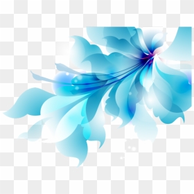 Flowers Blue Vector Png, Transparent Png - flower vector png