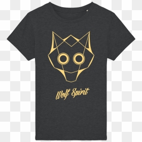 Dark Heather Grey Face - T Shirt, HD Png Download - wolf face png