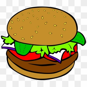 Fast Food, Lunch-dinner, Hamburger No Cheese Clip Arts - Food Clip Art Png, Transparent Png - lunch png