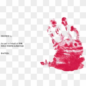 Transparent Red Handprint Png - Drawing, Png Download - handprint png