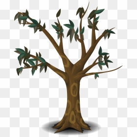 Cartoon Trees With Branches, HD Png Download - tree branches png