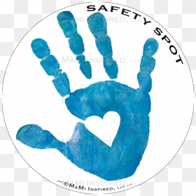 Safety Spot Kids White Hand Car Magnet Handprint Parking - Clip Art, HD Png Download - handprint png