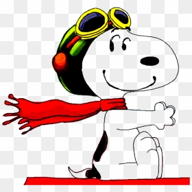 Snoopy Flying Snoopy Pilot, HD Png Download - vhv