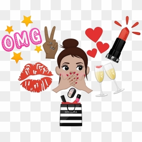 Powering Best In Class Sticker Apps For The World"s - Sephora Clip Art, HD Png Download - omg emoji png