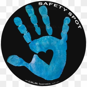 Safety Spot Black Kids Hand Car Magnet Handprint Parking - Safety Kids Backgrounds For Kids, HD Png Download - handprint png