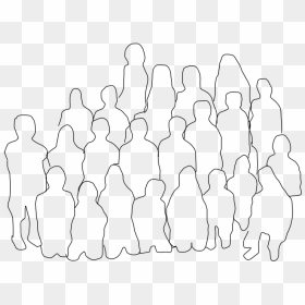 Group Of People Free Vector 4vector - Group Of People Drawing, HD Png Download - group of people walking png