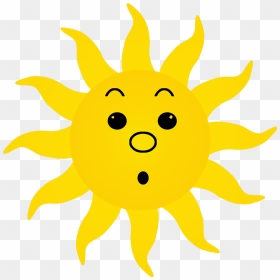 Surprised Sun Drawing - Wall Clock Model, HD Png Download - surprised face png