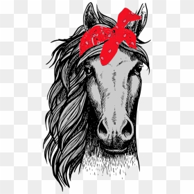 Horse Front View Drawing , Png Download - Horse Face Front View, Transparent Png - horse head png