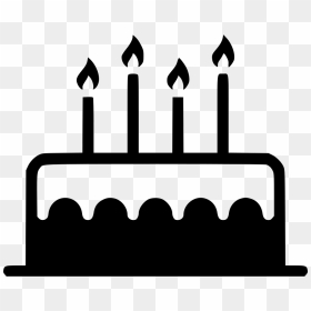 Birthday Cake Candle Sweet Dessert - Birthday Cake Silhouette Png, Transparent Png - birthday candles png