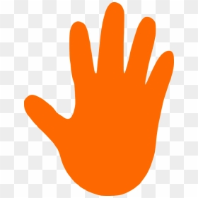 Handprint Clipart Right Hand Man Cute Borders - Orange Right Hand Clipart, HD Png Download - handprint png